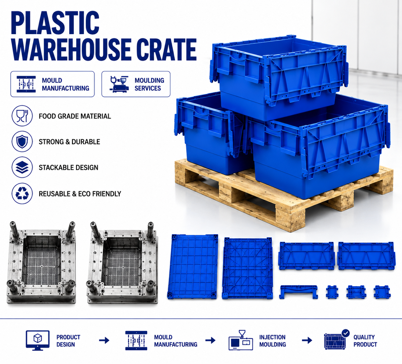 Plastic Warehouse Crate